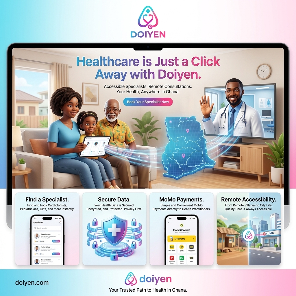 Doiyen secure and private telemedicine platform in Ghana